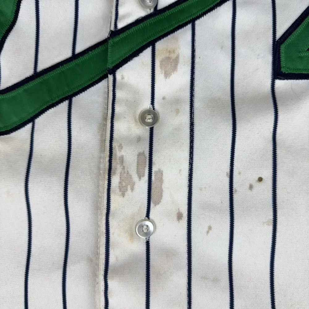 Vintage 1997 Eugene Emeralds Wilson‎ Baseball Jersey Game Worn Signed Striped 46